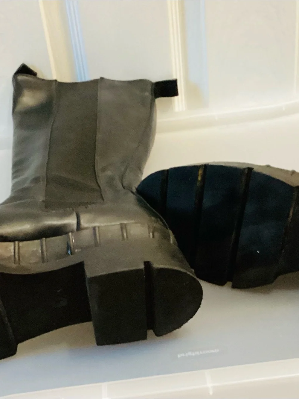 Black Knee-High Platform Boots